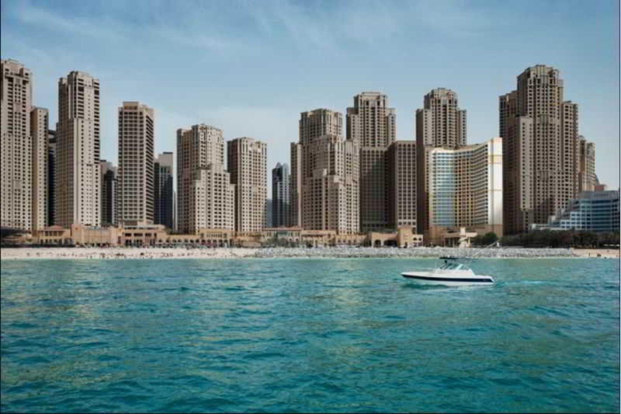 Ja Ocean View Hotel, Jumeirah Beach Dubai Esterno foto The Palm Jumeirah skyline