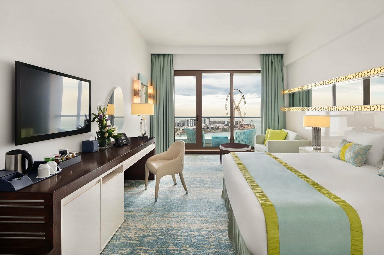 Ja Ocean View Hotel, Jumeirah Beach Dubai Esterno foto A guest room at the hotel